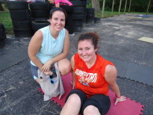 Catie with her new workout buddy Hannah on August 13, 2013