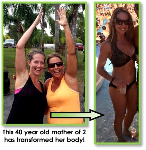 Jen Hall 40 year old mom fitness abs bikini body