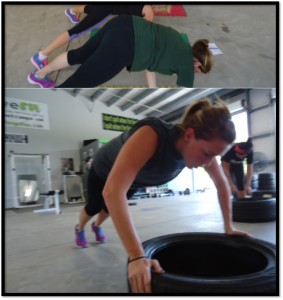 Gain Strength- before and after pushup picture