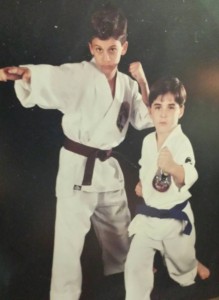 My brother Kevin and I at Ingram's Karate School
