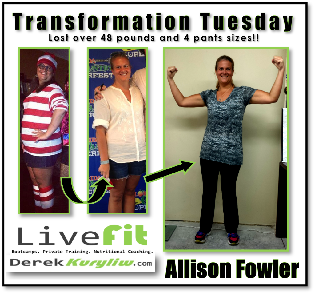 Allison transformation tuesday success boot camp story madness