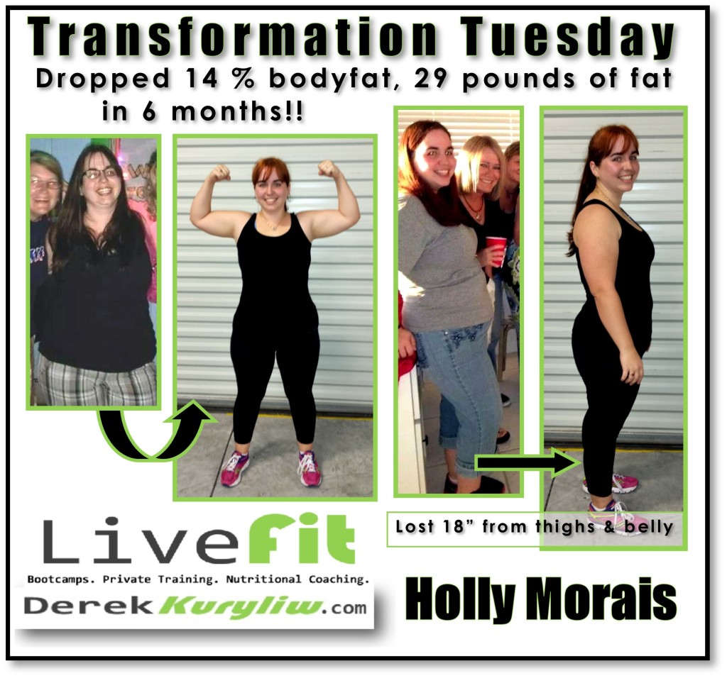 Holly transformation tuesday boot camp success weight loss story