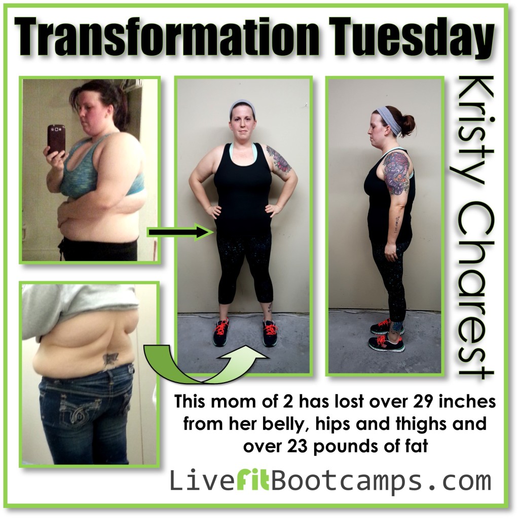 Kristy transformation tuesday boot camp fitness success