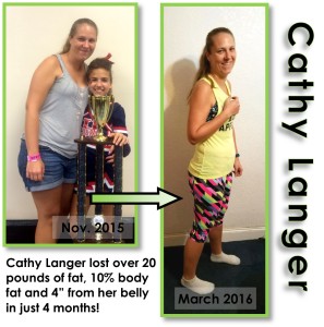 Cathy Live Fit boot camp mom fitness weight loss success