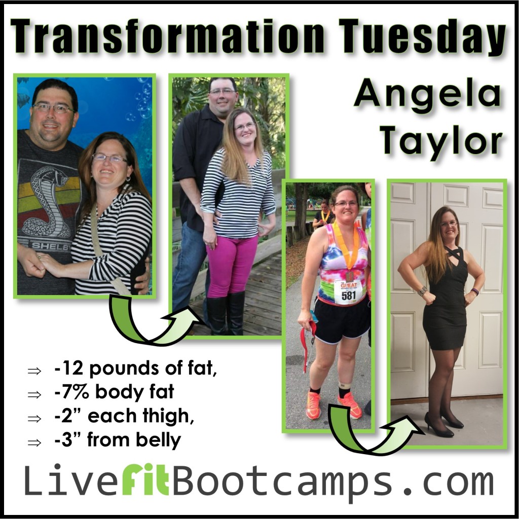 Angela Taylor transformation boot camp teacher weight loss