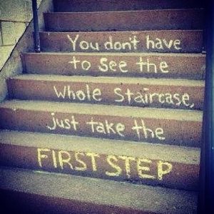 motivation stairs first step success