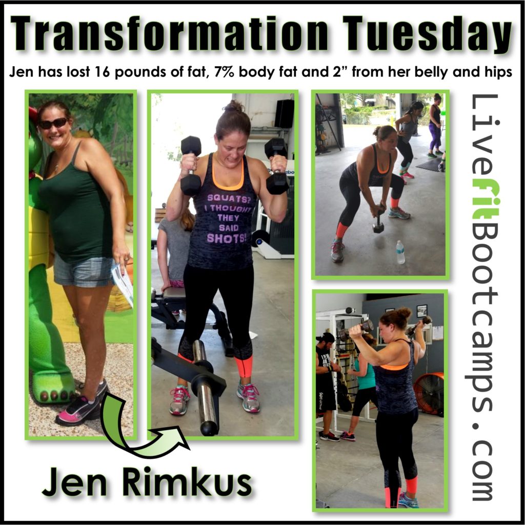 Jen transformation tuesday live fit bootcamps