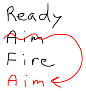 Ready fire aim