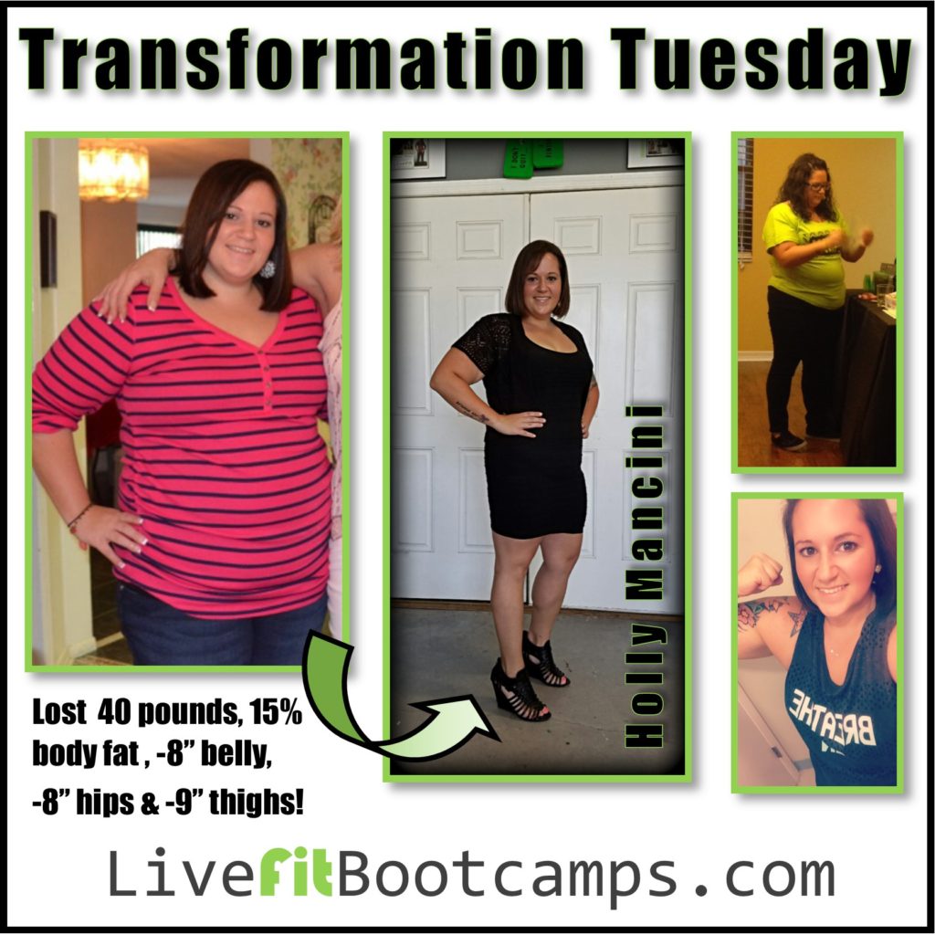 Holly transformation tuesday mom nurse student workout success