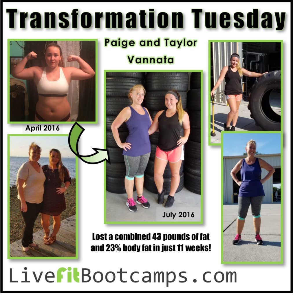 Vannata mom daughter workout bootcamp Live Fit transformation