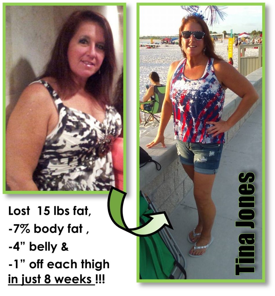 Tina Jones boot camp weight loss transformation tuesday