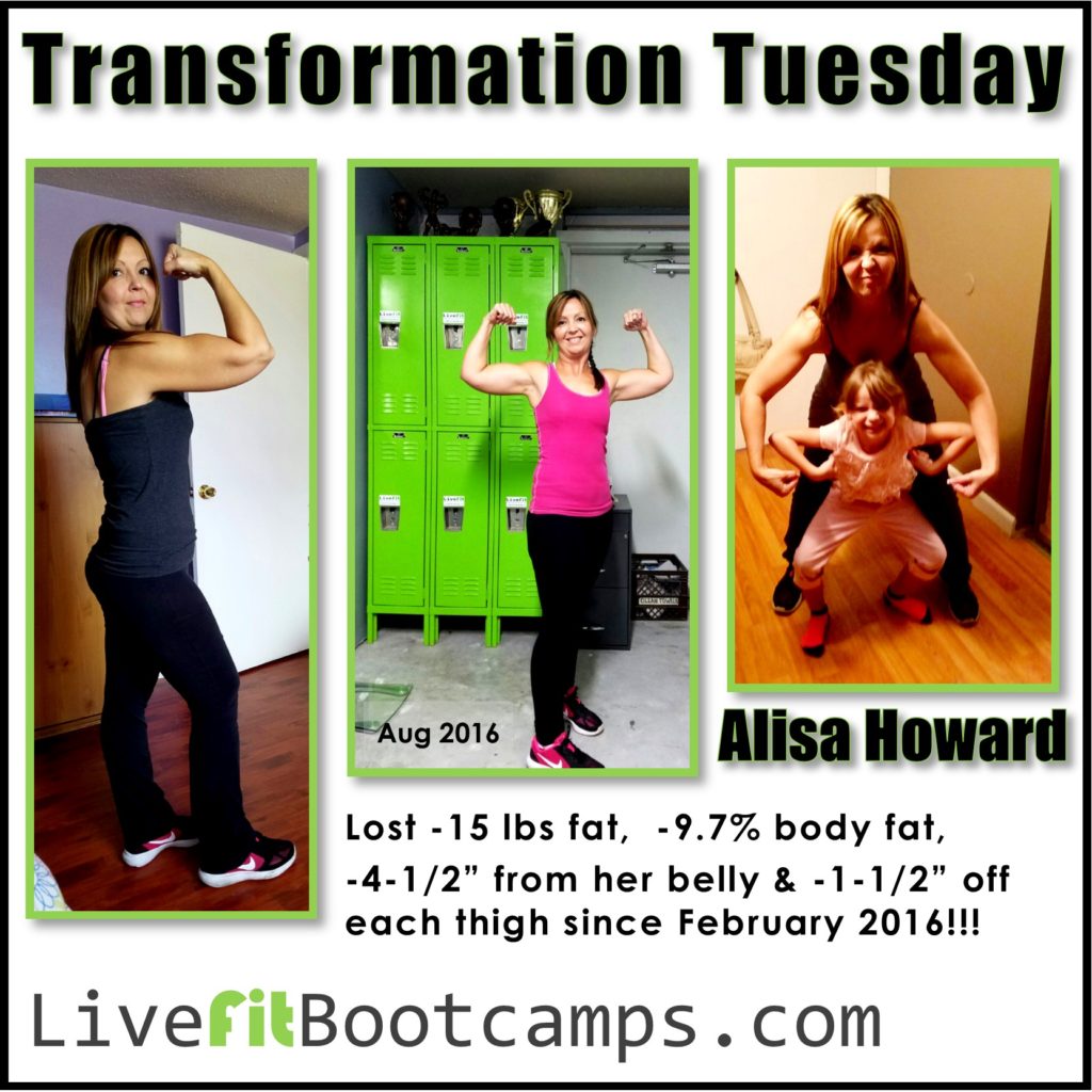 Transformation Tuesday Alisa Bootcamp Live Fit