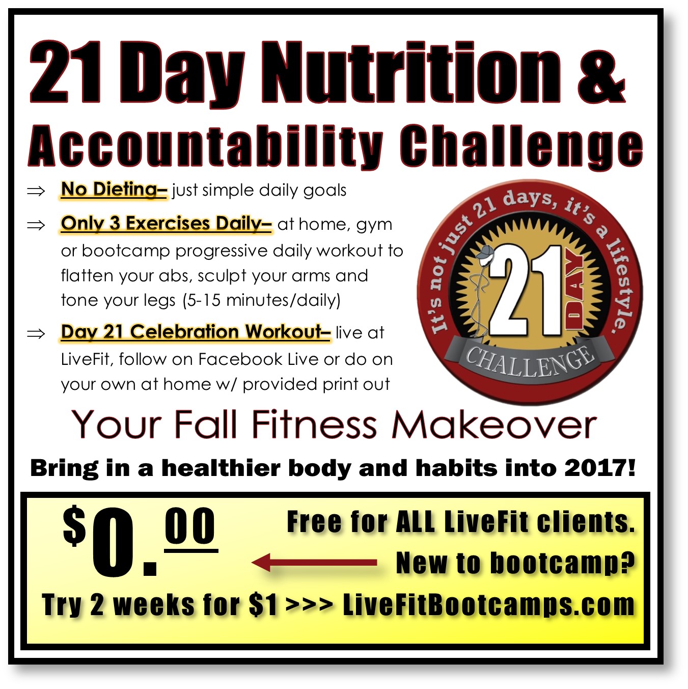 I think this will help you (Nutrition & Accountability challenge)